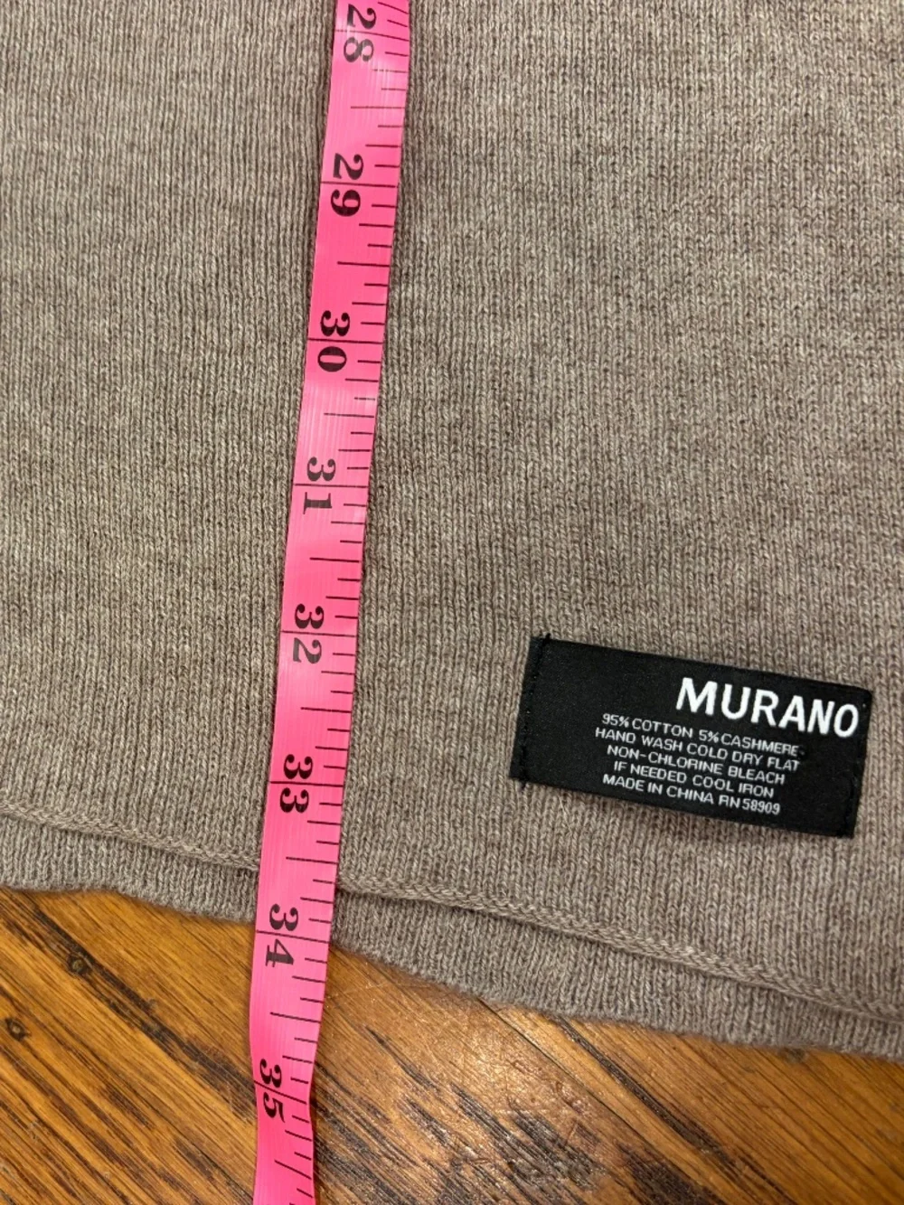 Murano Cotton Cashmere Scarf Taupe Beige Neutral Minimalist Wrap Quiet Luxury